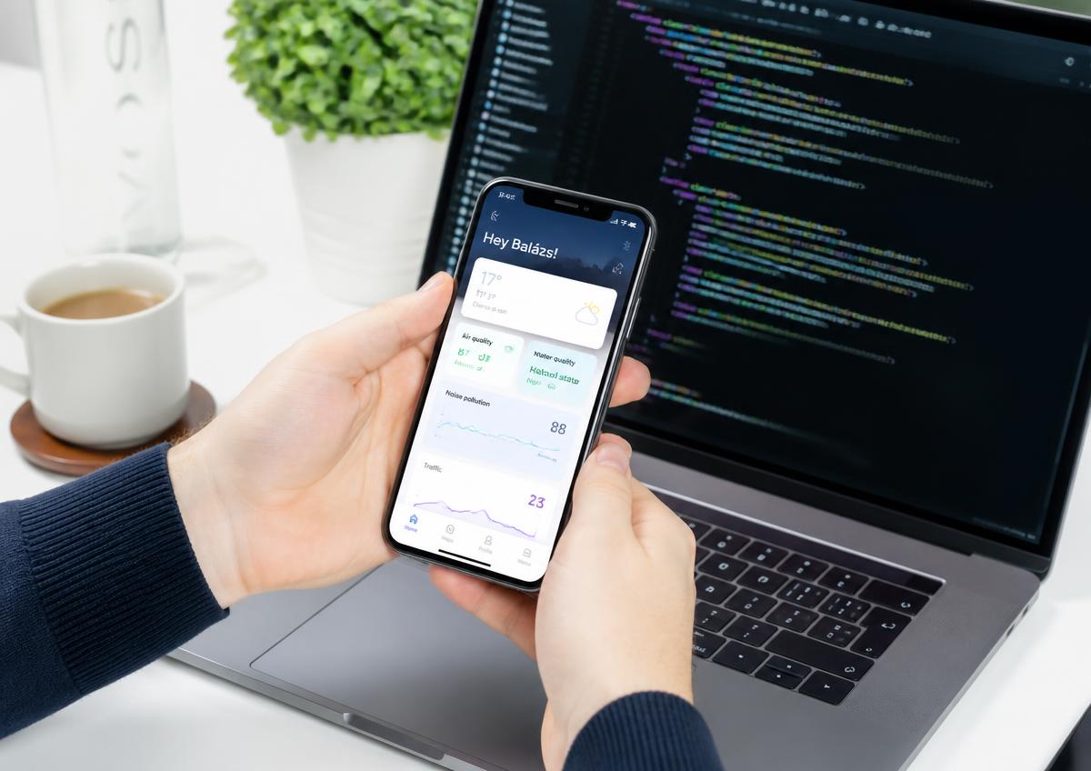 App Development futuristic visual