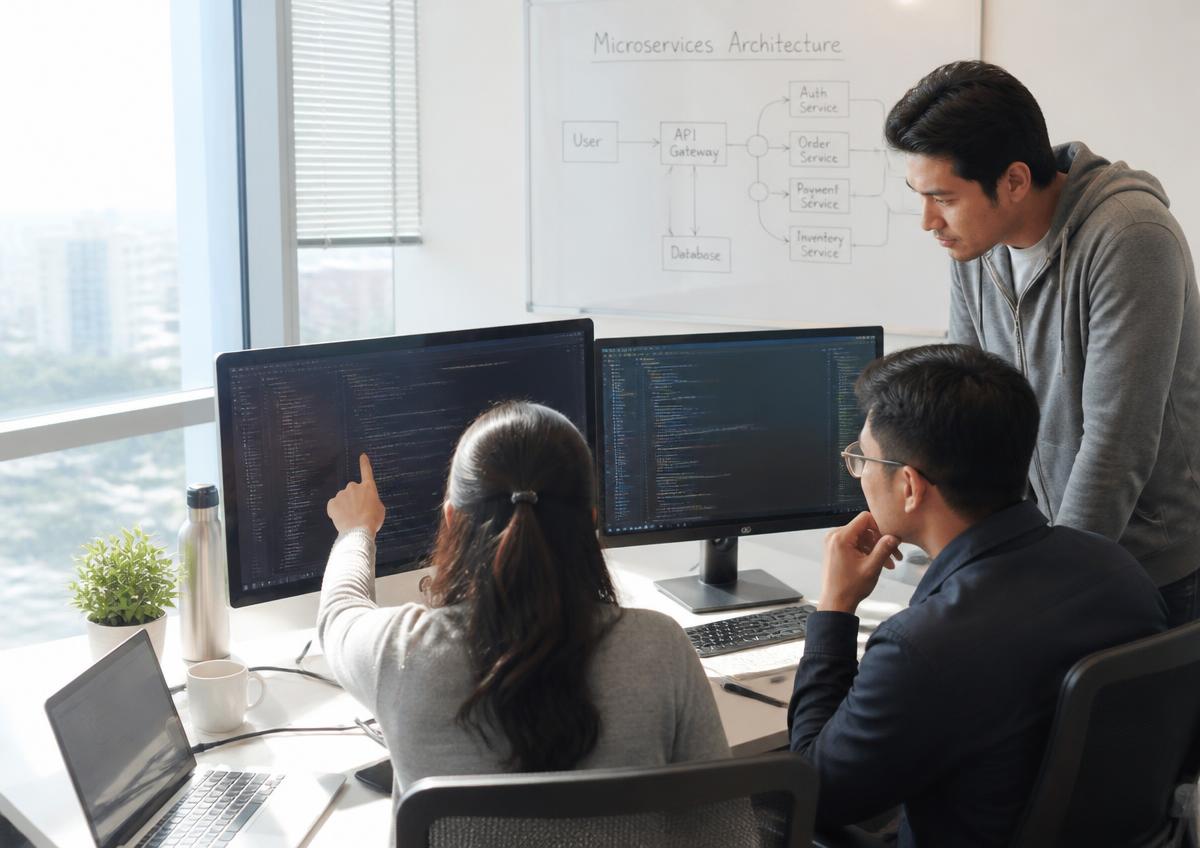 Software Development futuristic visual