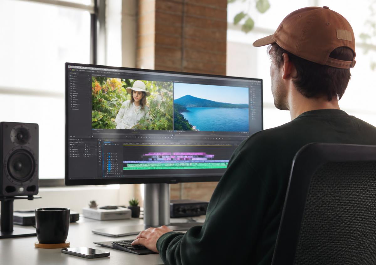 AI Video Editing futuristic visual